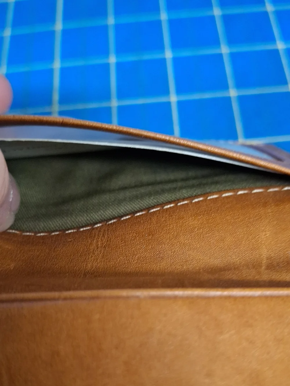 G.H.Bass & Co Tan Leather Card Wallet 4x3 New